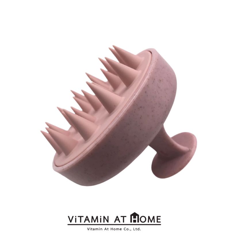 แปรงนวดหนังศีรษะ Scalp massager (สีชมพู)